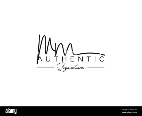 mm signature logo template vector stock vector image art alamy