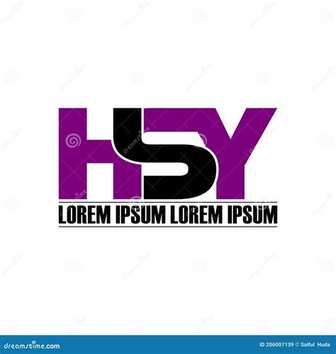 Letter Hsy Simple Monogram Logo Icon Design Stock Vector