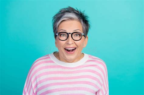 Photo Of Excited Funky Woman Dressed Pink Pullover Eyewear Open Mouth