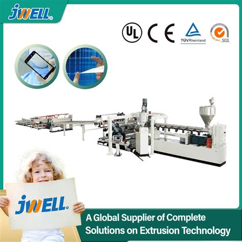 Jwell Plastic Pc Pmma Optic Sheet Board Plate Extrusion Line China