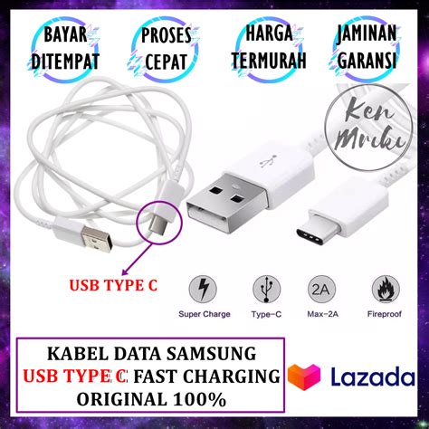 Kabel Data Samsung Galaxy A50 ORIGINAL 100 Kabel USB TYPE C Support