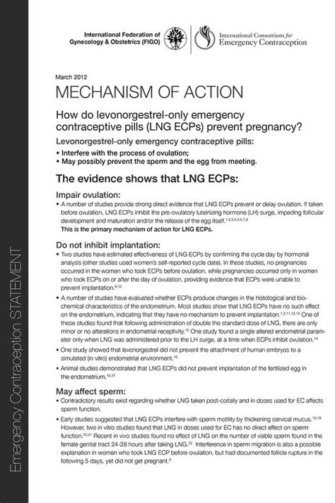 MechanisM of action: How do levonorgestrel-only emergency contraceptive ... 