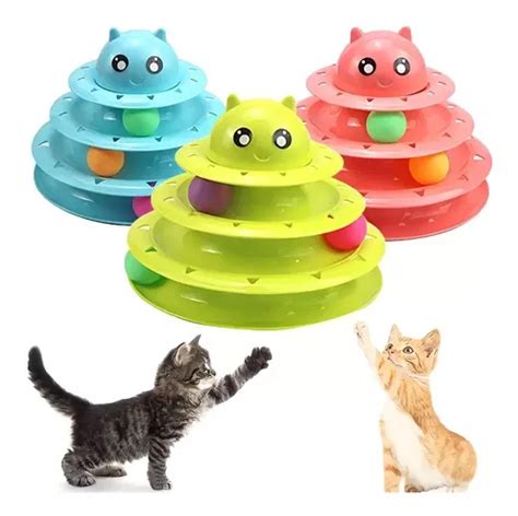 Torre De Bolinhas Para Gatos Brinquedo Interativo 4 Níveis MercadoLivre