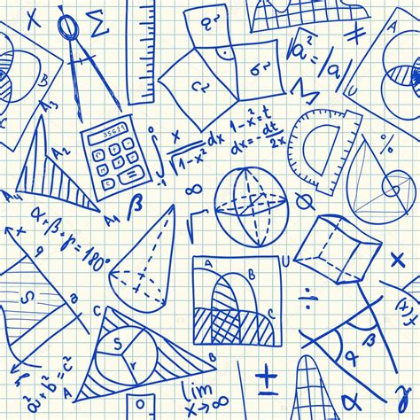 Mathematical Doodles Seamless Pattern — Stock Vector © Kytalpa 24354637