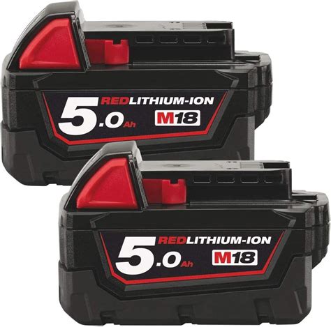 Milwaukee M18B5 M18 Genuine 18V 5 0Ah Red Li Ion Battery 4932430483