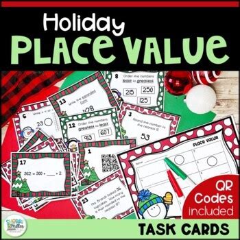 December Christmas Activities Place Value To Hundreds Task Cards