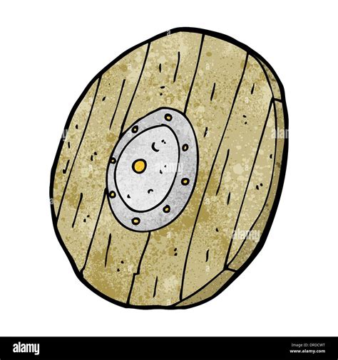 Cartoon Wooden Shield Stock Vector Image And Art Alamy