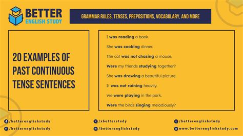 20 Examples Of Past Continuous Tense Sentences