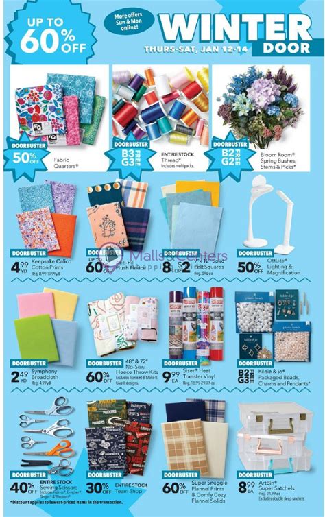 Jo Ann Fabrics and Crafts Weekly ad valid from 01/12/2023 to 02/01/2023 - MallsCenters