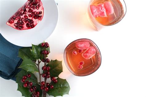 Sparkling White Cranberry Grape Punch With Pomegranate Ice Cubes