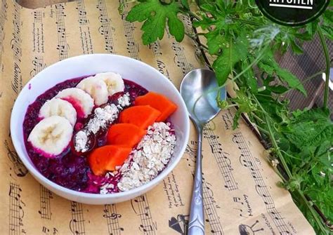 Resep Smoothie Bowl Dragon Fruit Oleh Afa Kitchen Cookpad