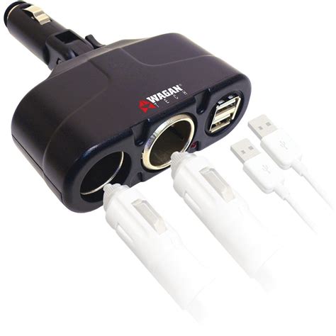 Wagan Twin Usb Sockets Travelers Adapter Car Charger 2438 Bandh