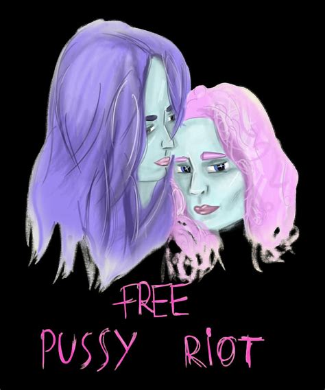 Beautiful Model Protest Pussy Music Riot Gifts Music Fan Drawing By