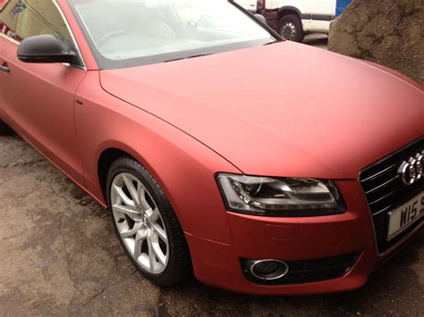 Audi S Matte Red Aluminium Wrap At Wrapping Cars London