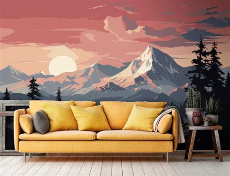 Fotobehang Berglandschap Zonsondergang N U Online Shop Uwalls Nl