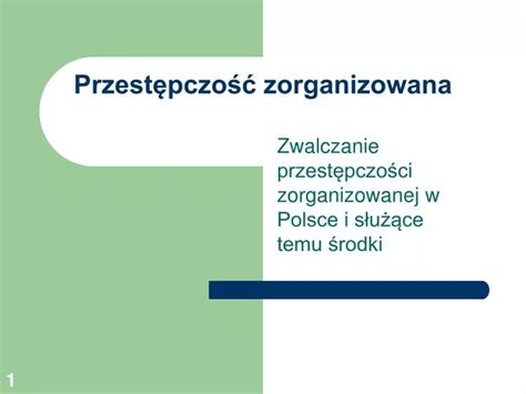 Ppt Przest Pczo Zorganizowana Powerpoint Presentation Free