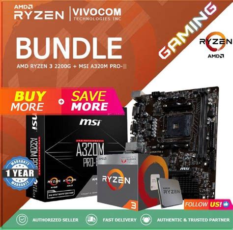 Amd Ryzen 3 3200g W Vega Graphics Processor With Bundle Msi A320m Pro Vh Motherboard Lazada Ph