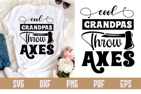 Cool Grandpas Throw Axes Svg Design Graphic By Belysvgbundlefiles