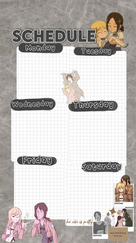 Anime Schedule Planner Template