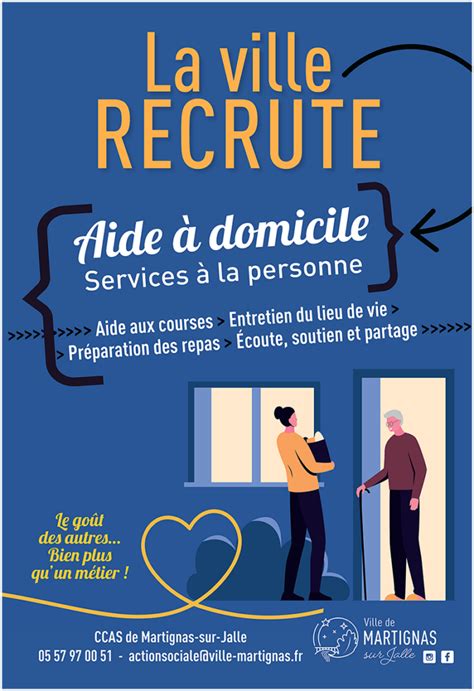 La Ville recrute des aides à domicile et auxiliaires de vie