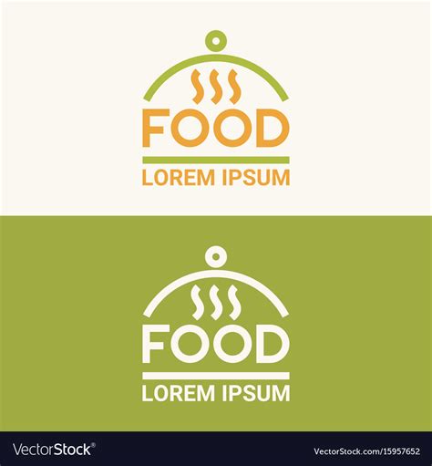 Modern minimalistic logo of food Royalty Free Vector Image