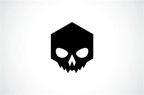 Hexagon Skull Mask Logo Template Skull Icon Skull Skull Logo