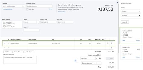 Create Invoice Template Quickbooks Parahyena