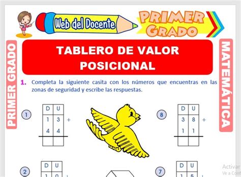 Tablero De Valor Posicional Hasta La Decena Para Primer Grado De