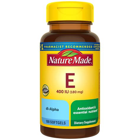 Amazon Nature Made Vitamina E 180 Mg 400 UI Dl Alfa Suplemento