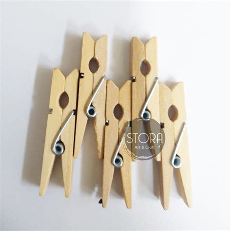 Jual PROMO TERBATAS Jepit Kayu Jepit Jemuran Natural Wooden Clip