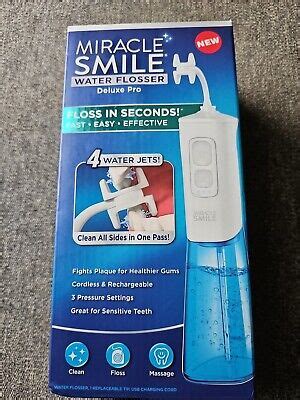 Miracle Smile Water Flosser Deluxe Pro Portable Flosser 220ml New EBay