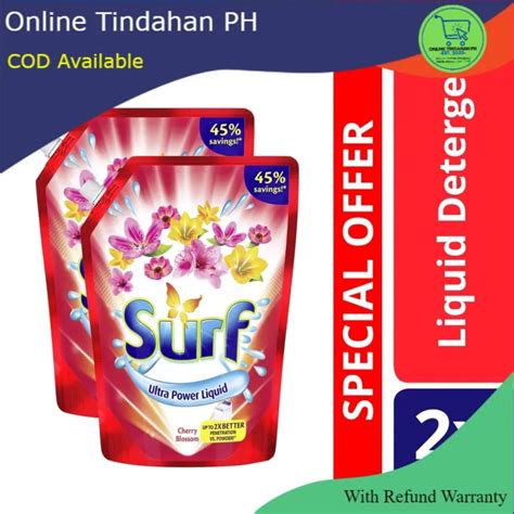 Surf Laundry Liquid Detergent Cherry Blossom L Pouch X Lazada Ph