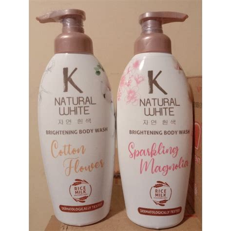 Jual K Natural White Brightening Body Wash Pump 500ml Shopee Indonesia