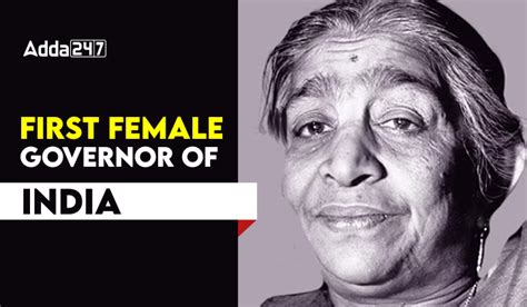 First Female Governor of India, Know the Name