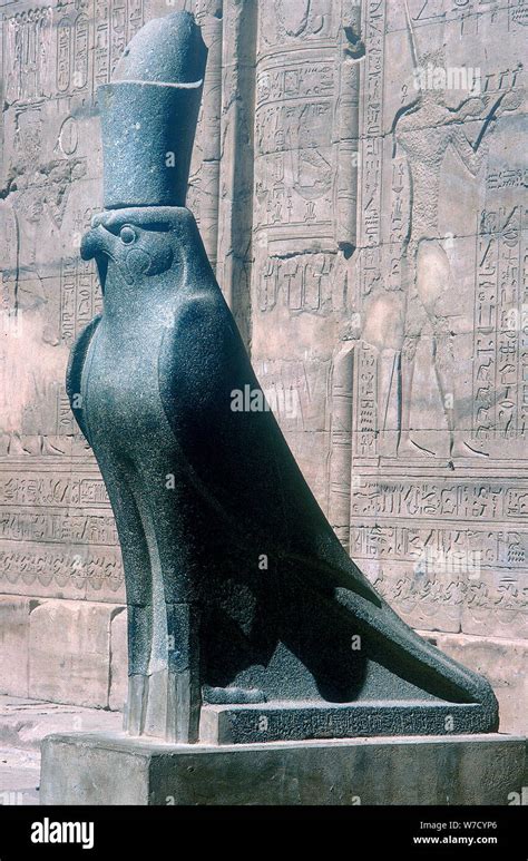 Figure Of The God Horus In The Form Of A Falcon Temple Of Horus Edfu