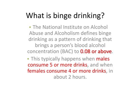 Ppt What Is Binge Drinking Powerpoint Presentation Free Download Id 2828209