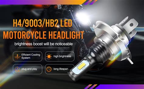 LUYED H4 LED Motorcycle Bulb 2700 Lumens Extremely Bright 9003 HB2 LED