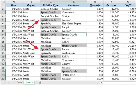 How To Select Non Adjacent Cells In Excel