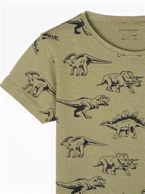 Dino Print Cotton T Shirt Gate