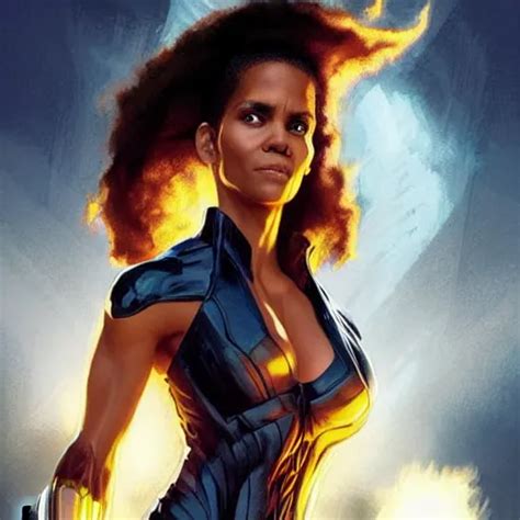 Halle Berry As The Character Strom From X Men White Stable Diffusion