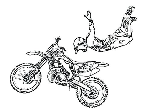 Dirt Bike Colouring Pages To Print At Free Printable