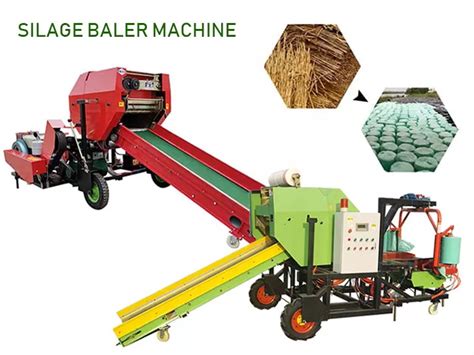 Full Automatic Silage Baler Machine Forage Baling Equipment