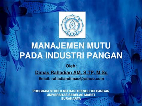 PDF MANAJEMEN MUTU PADA INDUSTRI PANGANrahadiandimas Staff Uns Ac Id