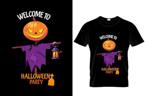 Bienvenido al diseño de la camiseta de la fiesta de halloween Vector