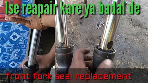 How To Replace Front Fork Oil Seal Oil And Pipe Hero Passion Pro Bike