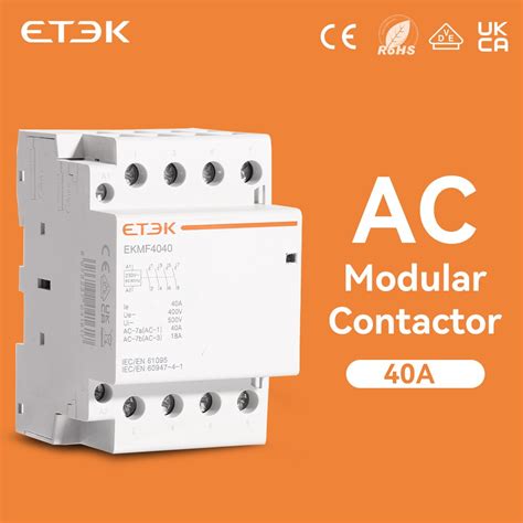 ETEK Contacteur Modulaire AC Domestique Rail Din Ekressing Bobine