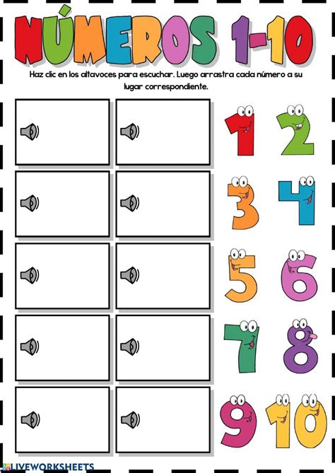 Numeros En Ingles Liveworksheets