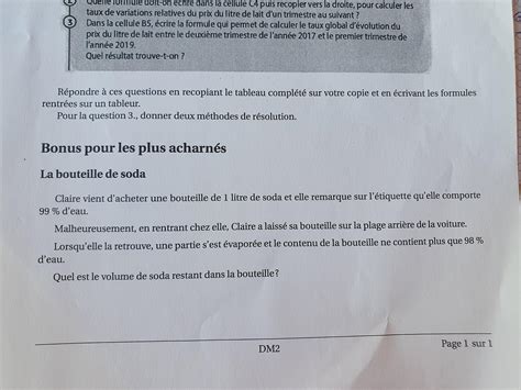 Bonjour Pouvez Vous M Aider Svp A Cette Exercice De Maths Niveau