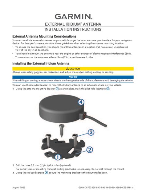 Garmin External Iridium Antenna Installation Instructions: Easy Mounting for Reliable Connectivity