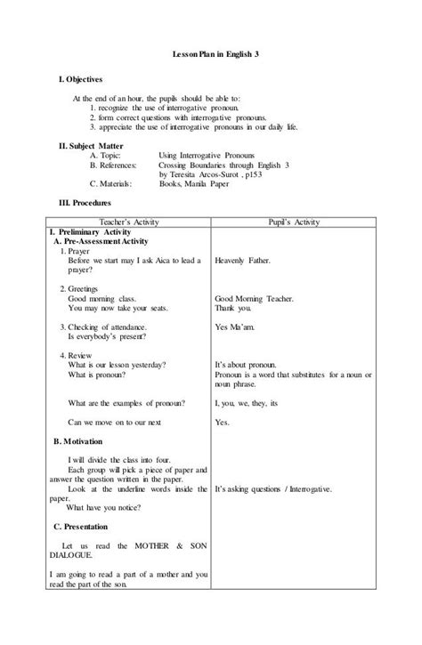 Intermediate Esl Lesson Plans